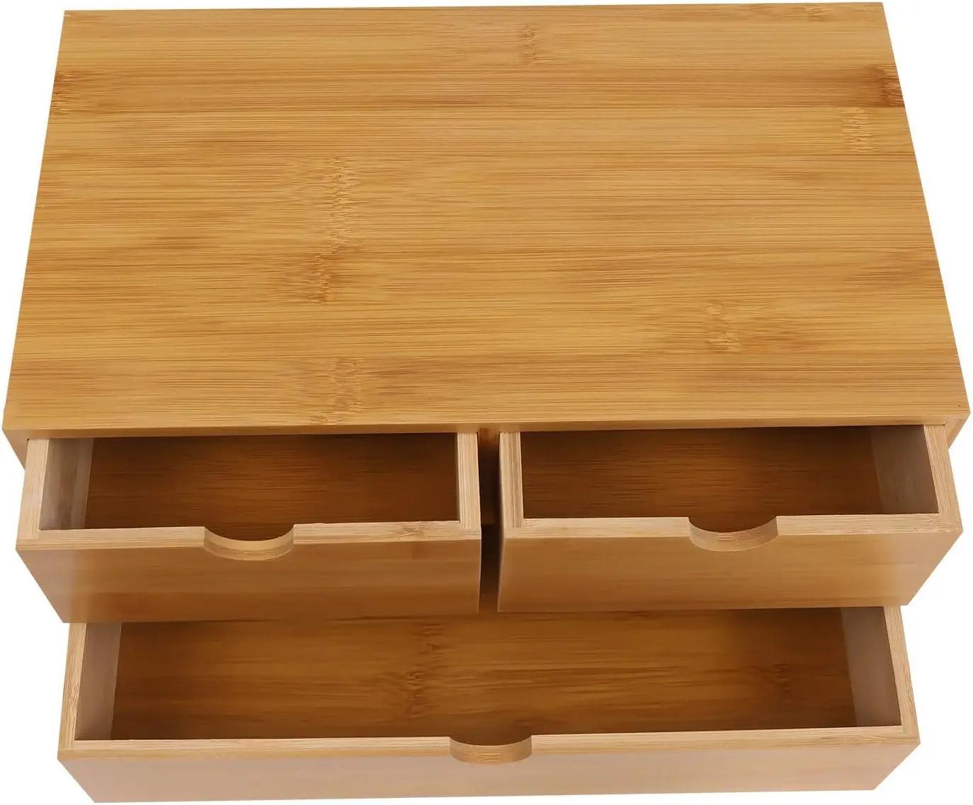 صندوق منظم تخزين الطاولة من الخيزران، منظم مكتب الطاولة Ba
