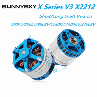 SunnySky X Series V3 X2212 580KV/800KV/980KV/1250KV/1400KV/2450KV Short/Long Shaft 3-4S Brushless Motors for Fixed Wing Glider