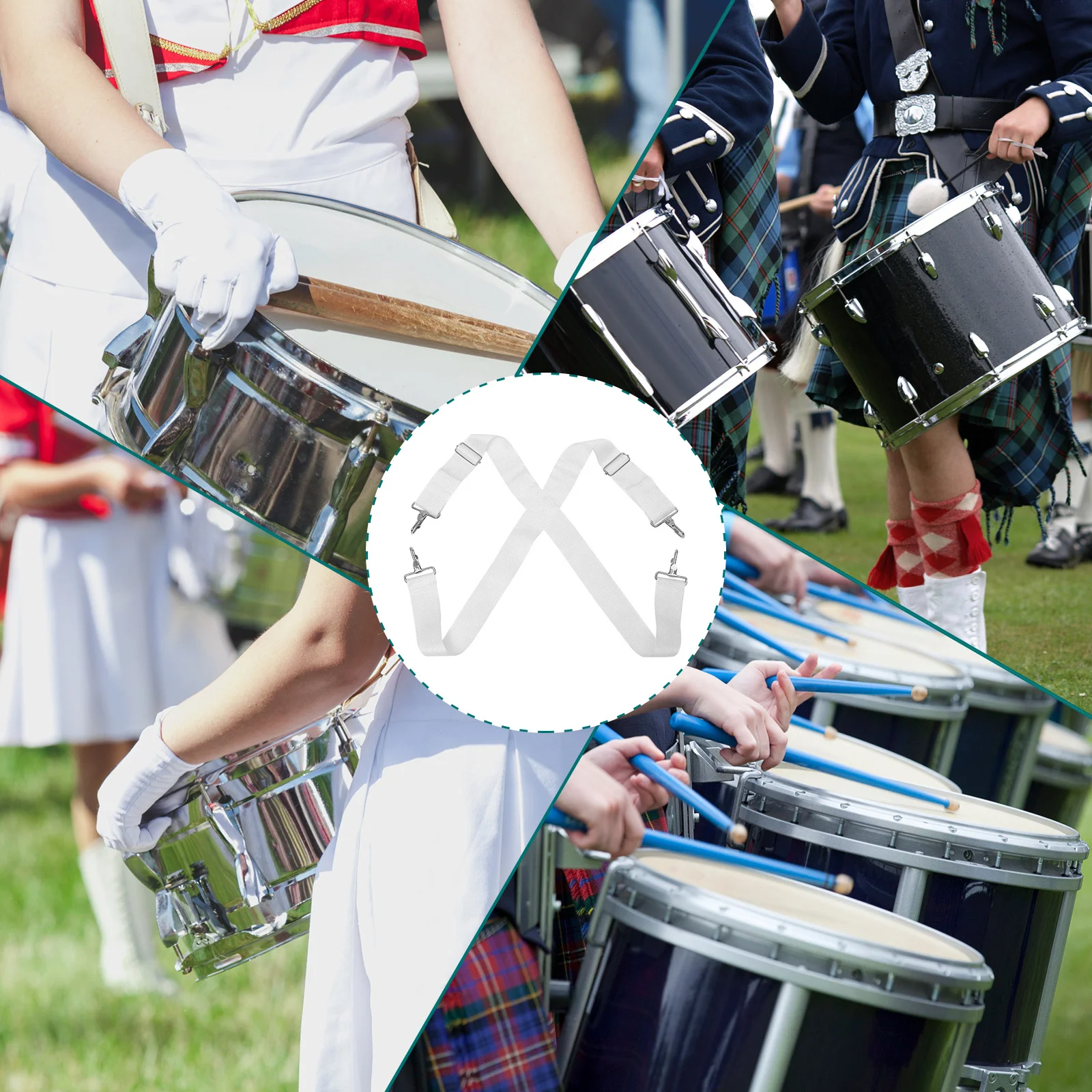 

Adjustable Bass Strap Belt Military Sling Double Shoulder Harness Durable Nylon Metal Buckle Easy Adjust Corrosion Resistant