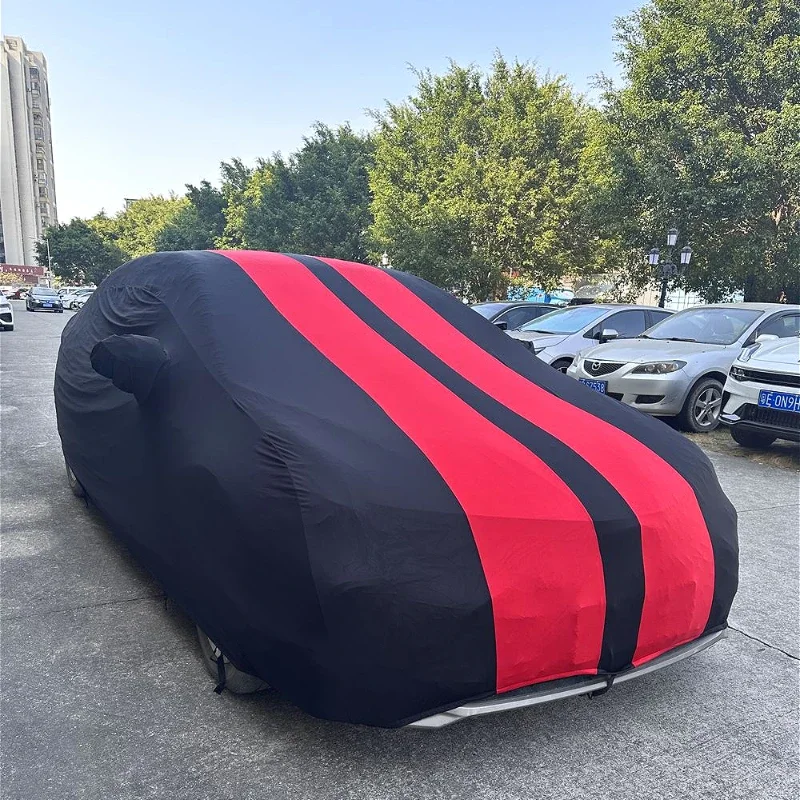 Universal Car Cover Stretch Cloth Cover Sunproof Dustproof Resistant Protection Milk Fiber Brushed Fabric Coupe SUV