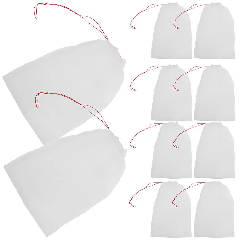 20pcs Fruit Protection Net Bags – Nylon Mesh Drawstring Covers for Tomatoes, Grapes, Apple Trees & Garden Plants