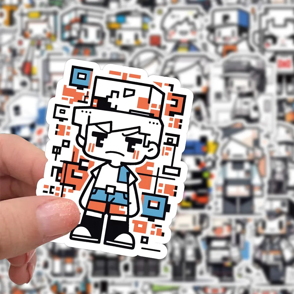63PCS Dutch De Stijl Perspective Figure Stickers - Stylish Decor for Notebooks, Laptops & DIY Projects AnimeWorlds Store