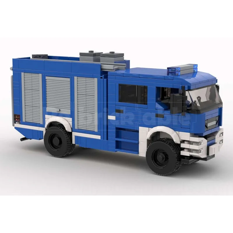 MOC-267344 Новая модель строительного самосвала-полуприцепа Urban Blue, конструктор из 566 деталей, подарок на день рождения