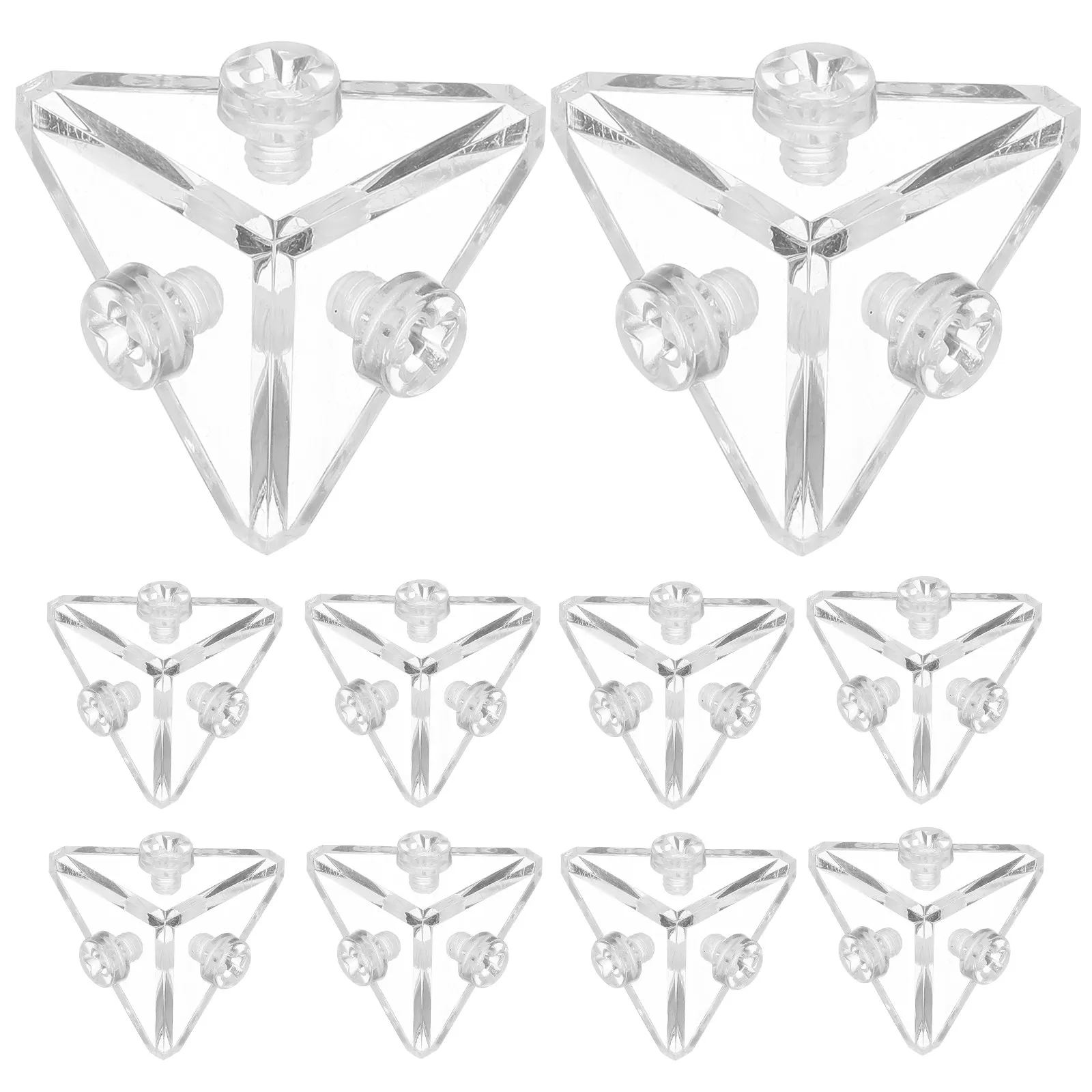 

10Pcs Acrylic Corner Brackets Corner Braces for Display Boxes Reinforcement Furniture Connectors Corner Brackets Edge Clips