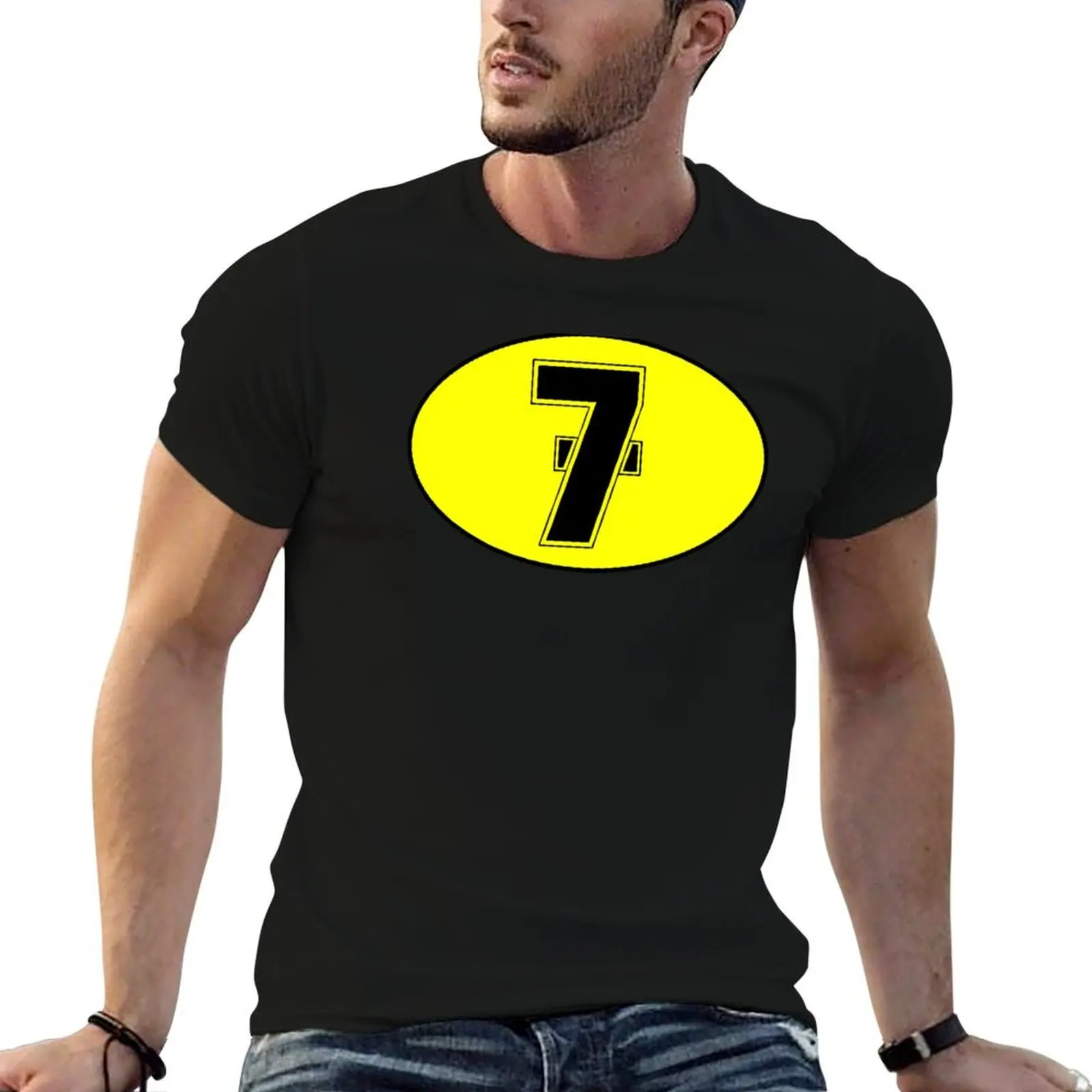 Barry Sheene Racing Number 7 Seven Shirt, Sticker Mask T-Shirt Classic Print Short Sleeve Shirt