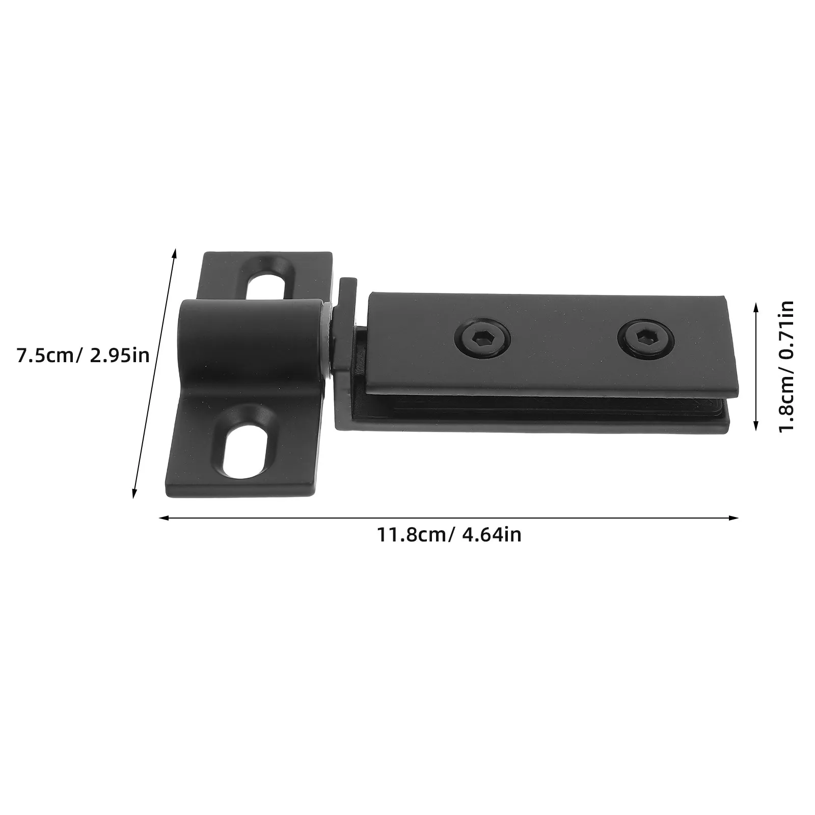 1Set Heavy Duty Stainless Steel Glass Shower Door Hinge Pivot Type Dual Hole Rotating Hardware for Home Hotel Public Bathrooms