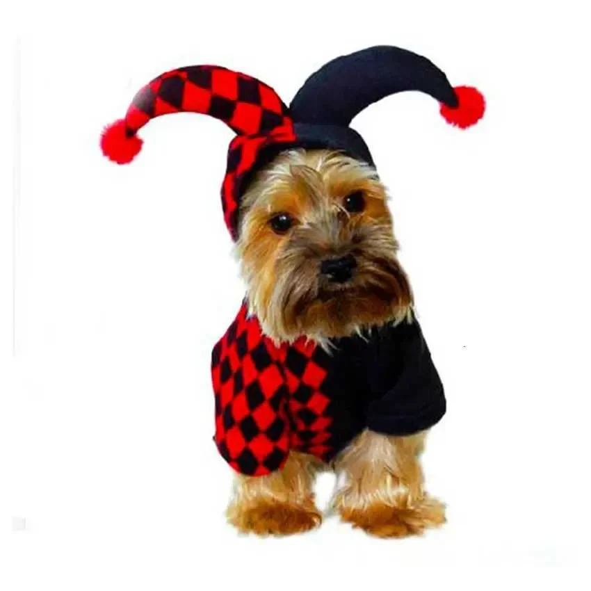 

XS-XL Halloween Dog Clown Clothes Jacket Pet Puppy Costume Pet Outfit Sweatshirt Props Party Shooting Supplies Cosplay XJ250813