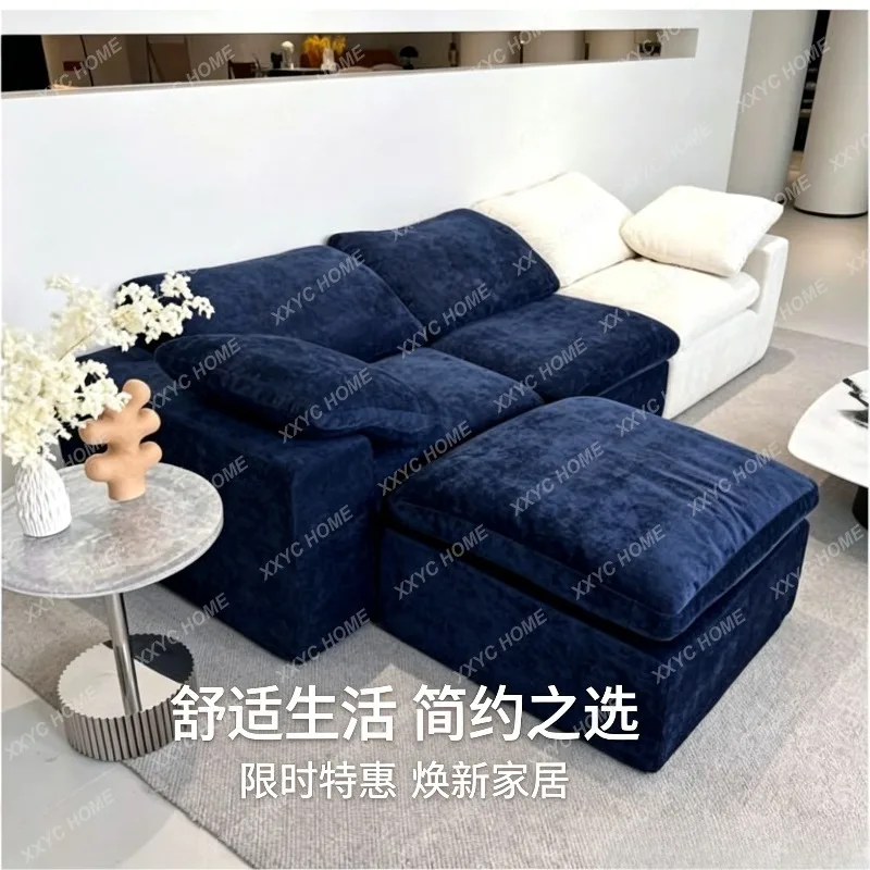 Lazy casual milk velvet fabric down vacuum compression sofa french z609, 280*100*160