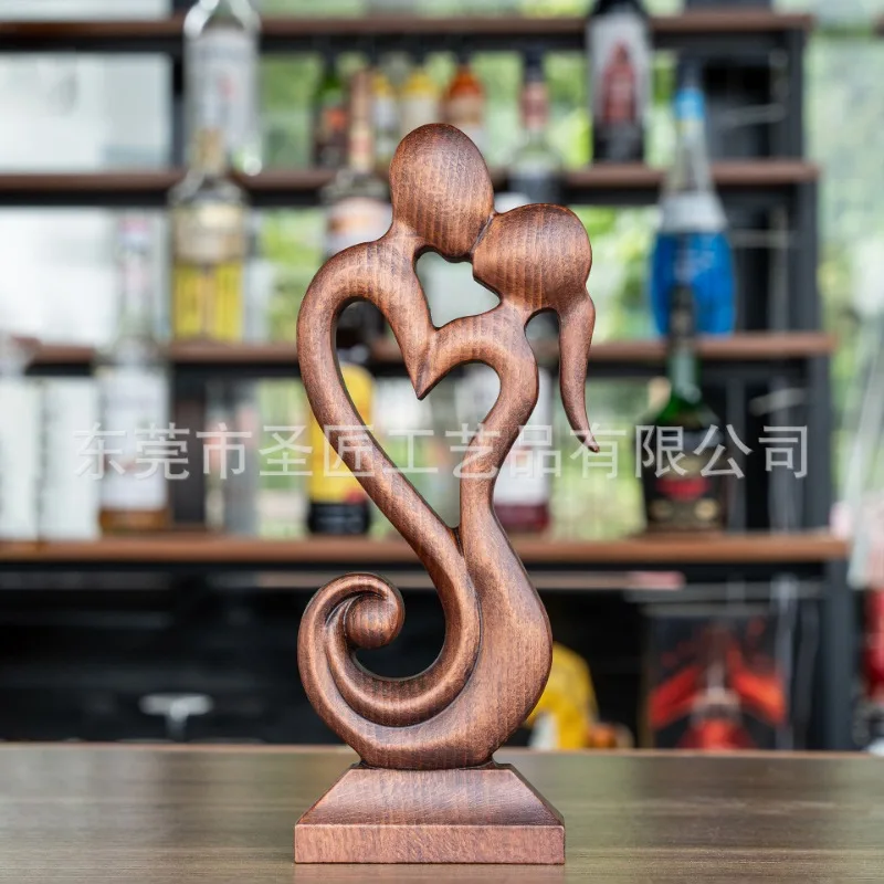 Romantic Love Home Decor Statue Hug Embrace Resin Crafted Abstract Modern Art Sculpture Decorative Home Gift