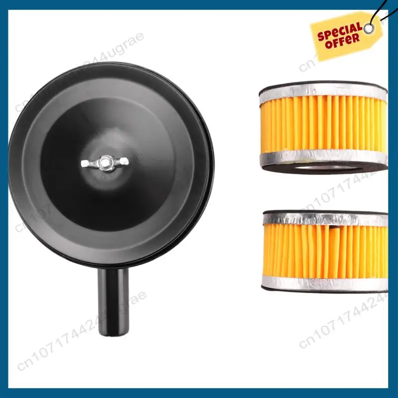 -A15I 3X Air Compressor Intake Muffler 20Mm Thread Metal, With 6Pc Spare Filter  For Admitting Port Pneumatic Parts