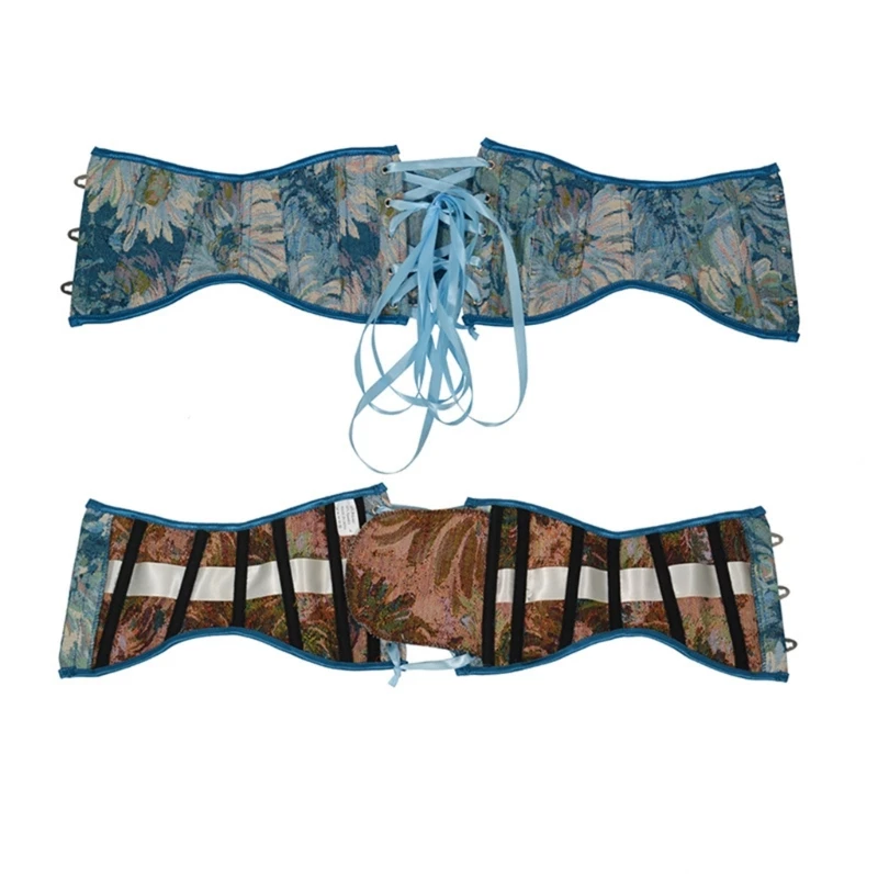 Vintage Korsett Lace Up Bustier Taille Cincher Trimmer Französisch Gericht Stil Ölgemälde Korsett Cosplay Kostüm Dropshipping – Detail 3