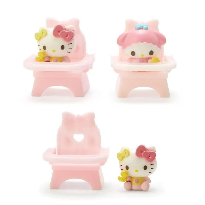 Bandai-pelota de baño Original Sanrio Cinnamoroll Melody para niños, sales de baño, cajas de persianas, juguetes, adornos, figuras de acción enviadas al azar