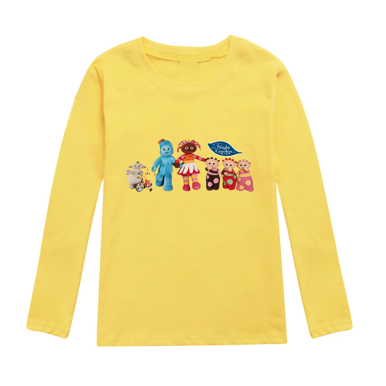 Kawaii in The Night Garden Tshirt Kids Cartoon Makka Daisy&Tombliboos Clothes Baby Girls Long Sleeve Tops Boys O-neck Clothing
