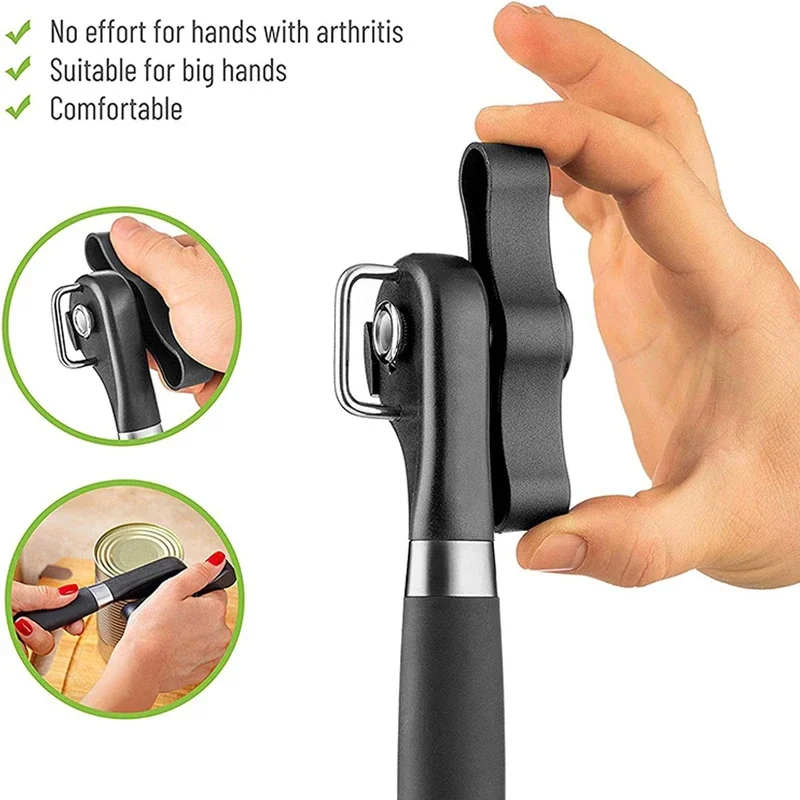 Stainless Steel Can Opener Professional Kitchen Tools Handheld Manual Can Opener Side Cut Jar Opener Kitchen Gadgets 2024 New