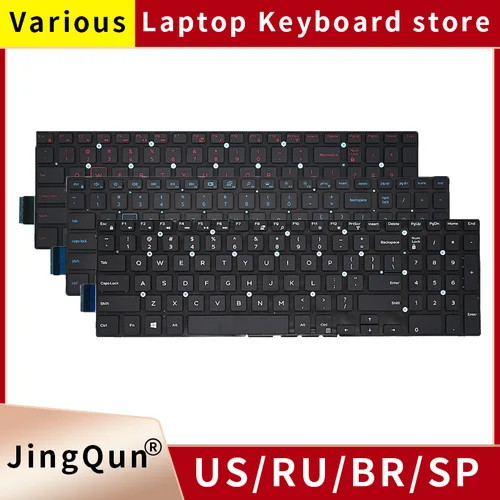 Teclado Original ruso/estadounidense para Dell G3, 3500, 3590, 3572, 3779, 3579, 3578, G5, 5500, 5590, 5583, 5587, G7, 7790, 7580, 7590, 7577, P72F, P71F
