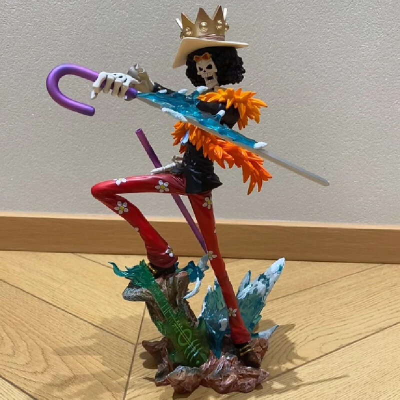 

One Piece Anime Figurine Brook King Of Souls Musician Action Figure Two Years Later Meteor Burukku Pvc Model Statue Collect Toys