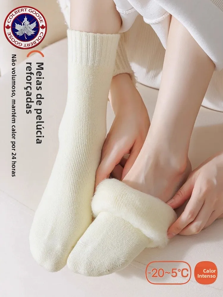 camere-sos-en-laine-d'oie-chaude-pour-femme-mi-mollet-double-de-fce-sos-d'hiver-confortable-respirant-antistatique