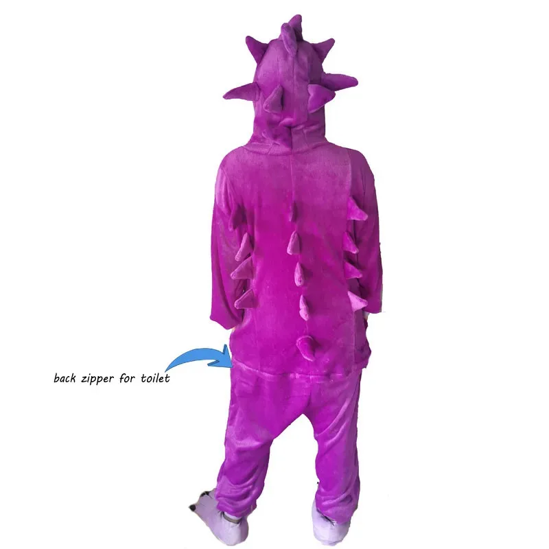 Kigurumi Flanella Gengar Donna Tutina Costume Cosplay per adulti Pigiama intero Halloween Natale Abiti per tutto il corpo