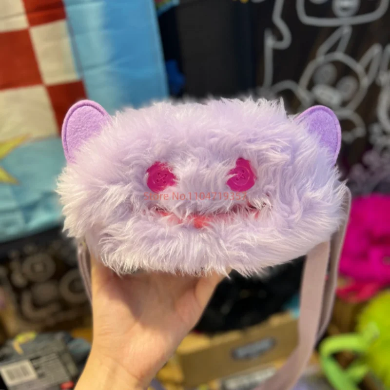 Oryginalna pluszowa torba na ramię Fuggler, szerokoogrzewiasta dziwaczyna, krzycząca brzydka potwora z dużymi zębami, duża głowa, torba crossbody, futrzany plecak, urocze zabawki, prezent.