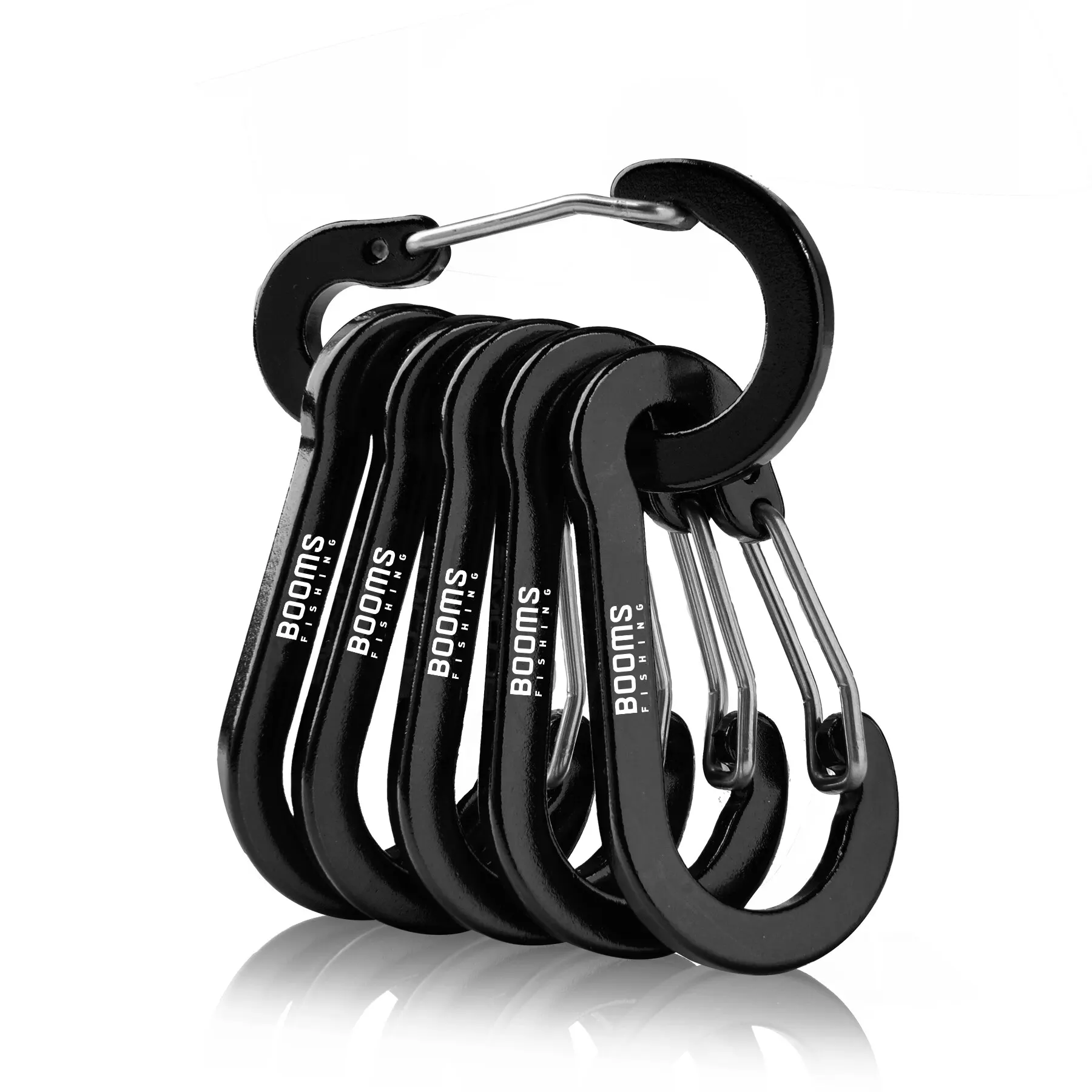 Gieken Vissen CC1 6 Stuks Aluminium Karabijnhaak Sleutelhanger Outdoor Camping Klimmen Snap Clip Lock Gesp Haak Vissen Accessoires