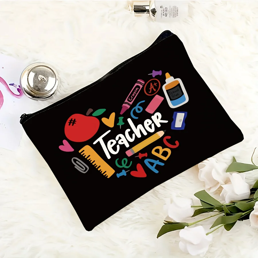 ハート型のデザインに「TEACHER ALphabet」プリントが施されており、女性教師や教師の日の叔母へのギフトに最適です。誕生日、メイクアップにも最適です。