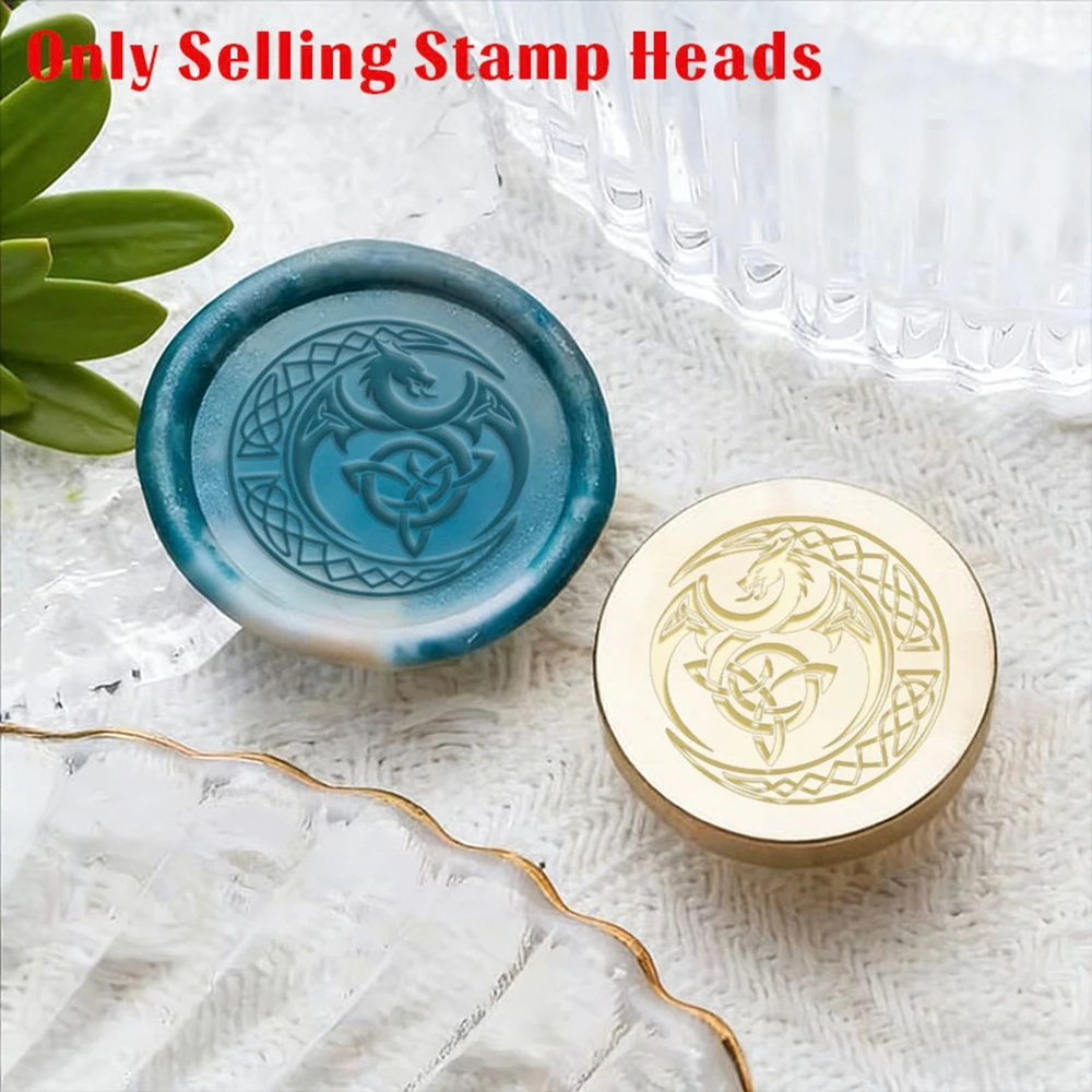 1PC Creative Dragon Pattern Copper Wax Stamp Perfect for Birthday Party, Envelopes, Letter Invitations,Card Dly Craft, Decor