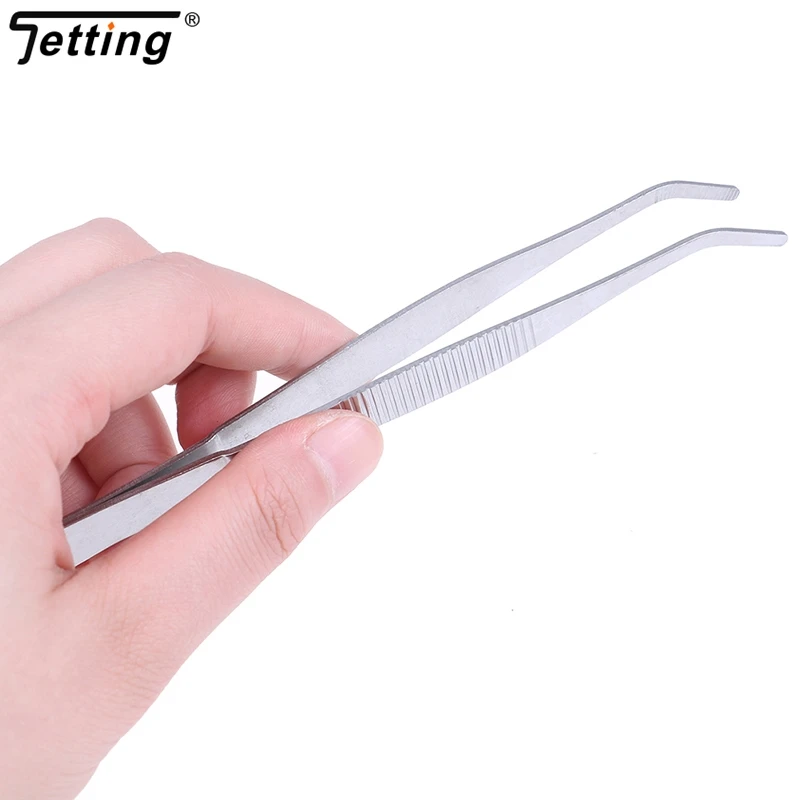 Stainless Steel Aquarium Cleaning Tools Elbow Tweezers Anti-static Hand Tool Clear Clip Tool 12.5/14cm/16cm/18cm/20cm/25cm/30cm