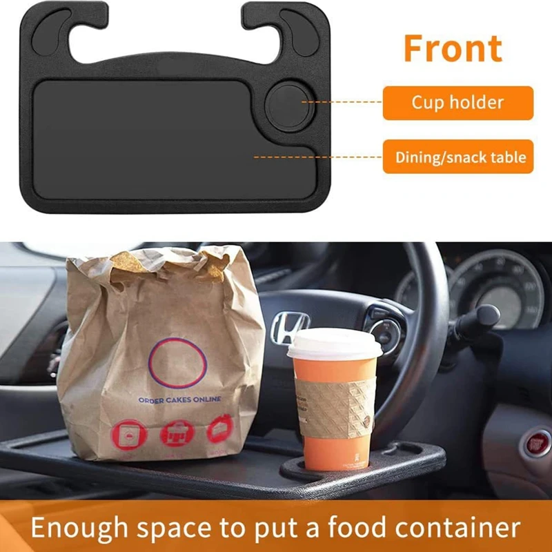 Portable Car Laptop Computer Desk Mount Stand Eat Work Table Steering Wheel Dining Table Bracket Drink Food Coffee Tray Board