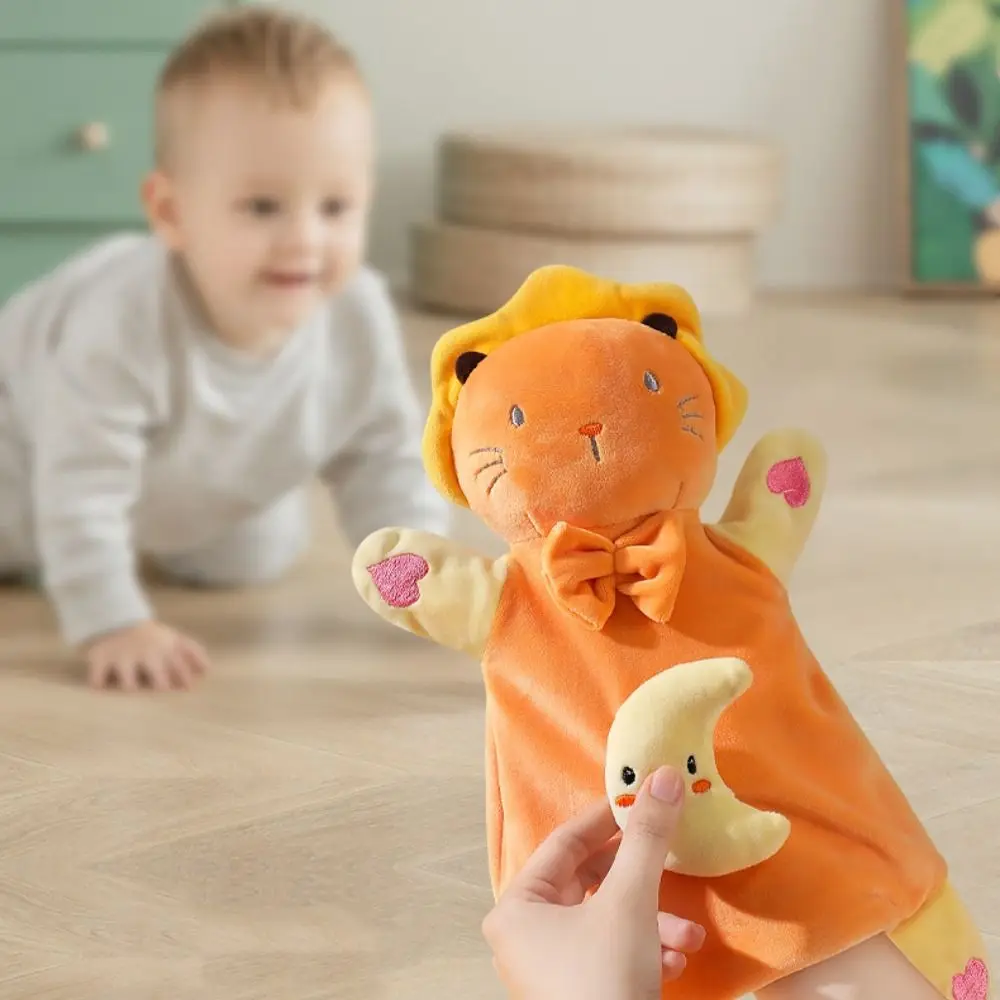 

Кукольные плюшевые игрушки с мультяшными животными, очаровательные интерактивные ручные куклы для животных, тканевые развивающие игрушки