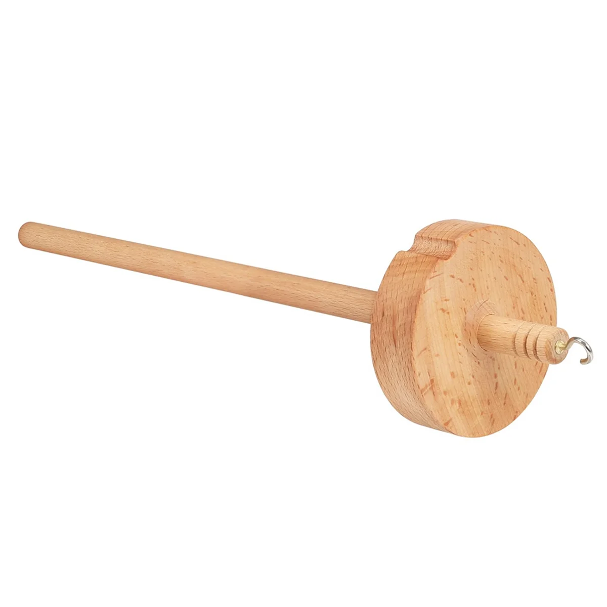 Drop Spindle Top Whorl Yarn Spinner for Crocheting Spin Spinning Wheel for Yarn Making Hand Carved Wooden Spindle Tool