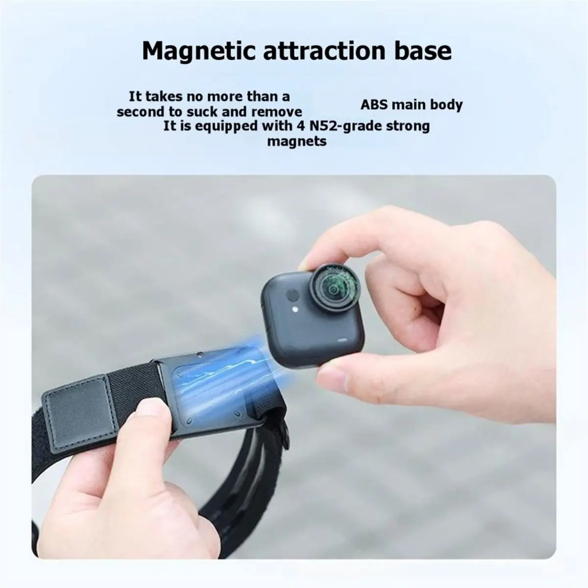 Easy Clip Head Strap for GO Ultra Magnetic Headband Mount for Sports Running Hiking Vlogging