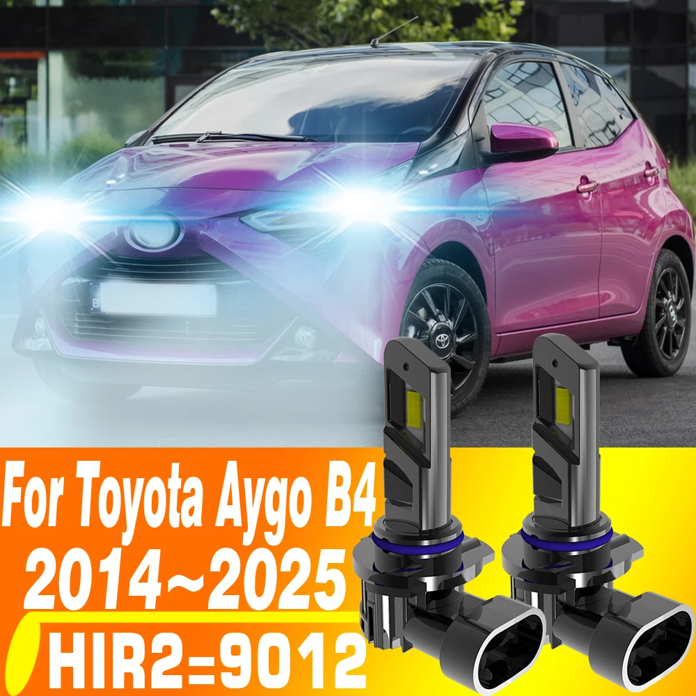

2pcs HIR2 Led Headlight Canbus No Error 9012 Car Bulb High Power 6000K White Light Diode Lamp 12v For Toyota Aygo B4 2014~2025