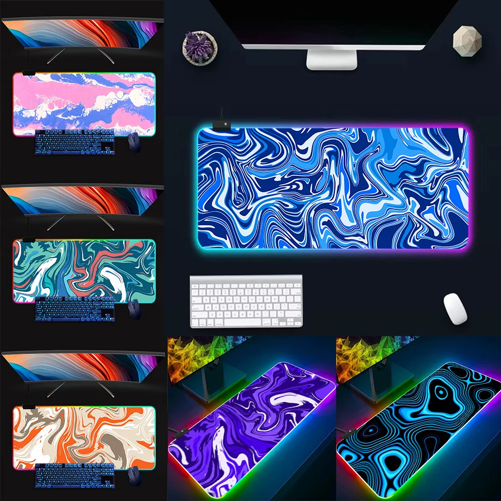 

Strata Liquid RGB ПК геймерская клавиатура коврик для мыши коврик для мыши светодиодный светящийся коврик для мыши резиновый игровой компьютерный коврик для мыши