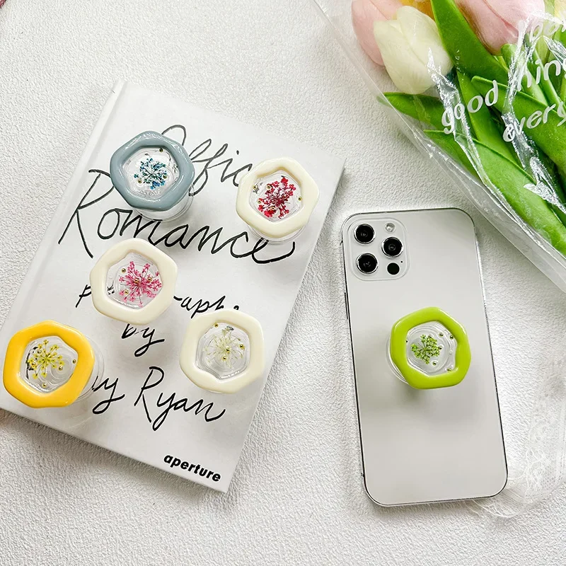 

Pop Holder 3D Finger Grip Sockets Phone Grips Tok Japanese flower epoxy rubber back sticker retractable desktop support frame