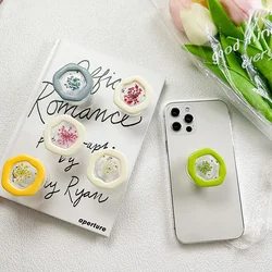 Pop Holder 3D Finger Grip Sockets Phone Grips Tok Japanese flower epoxy rubber back sticker retractable desktop support frame