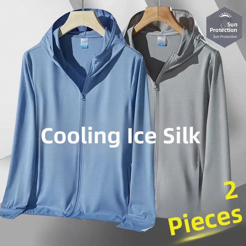 

Одежда из ледяного шелка с УФ-защитой 2026: Новинка лета, дышащая, легкая, для активного отдыха и путешествий, солнцезащитная, для мужчин и женщин
