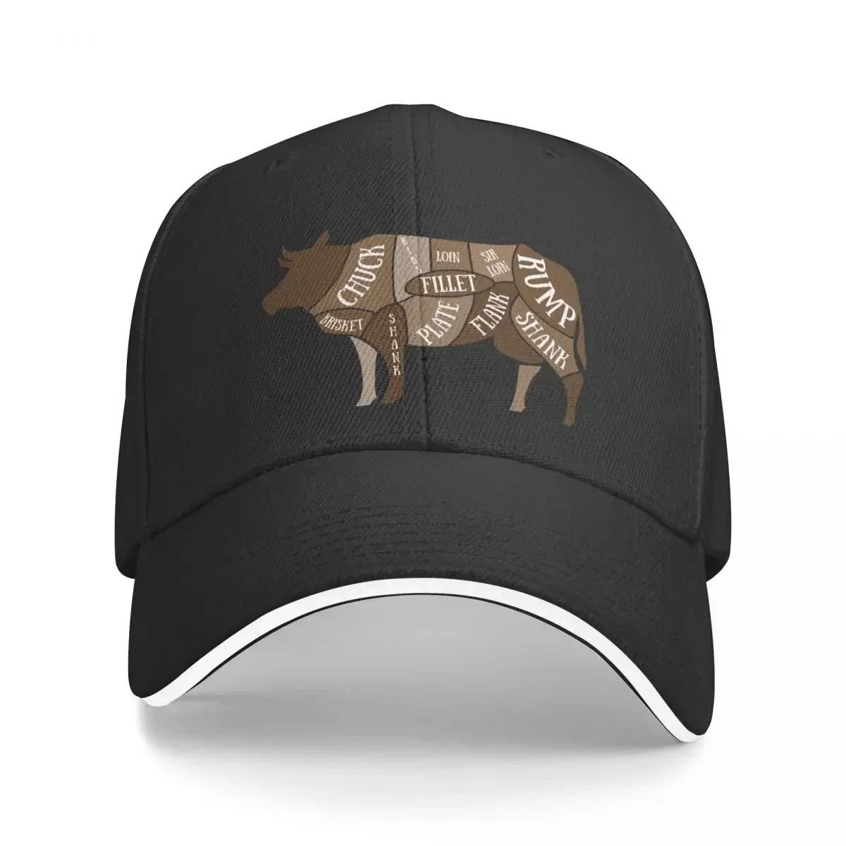 

Butcher Meat Cuts Diagram, Butcher, Chef, Sous Chef, Line Cook, Kitchen, Cook Baseball Cap