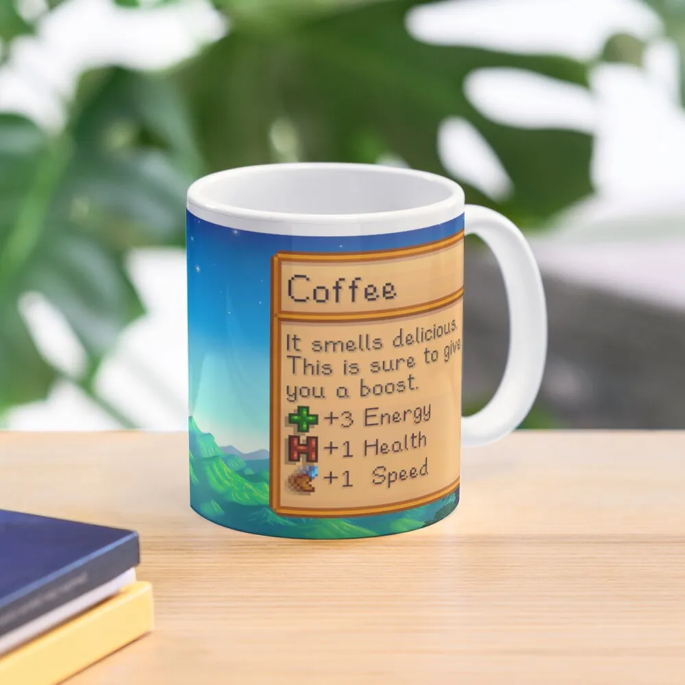 Stardew Valley Coffee Classic  Mug Drinkware Design Tea Coffee Simple Printed Gifts Picture Photo Handle Round Cup Image