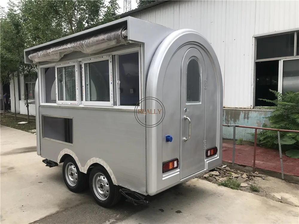 Fabricante de quiosco de comida callejera de 2,8 m de longitud, barbacoa, cocina móvil, carrito de comida rápida, comedor, coche, remolque de comida