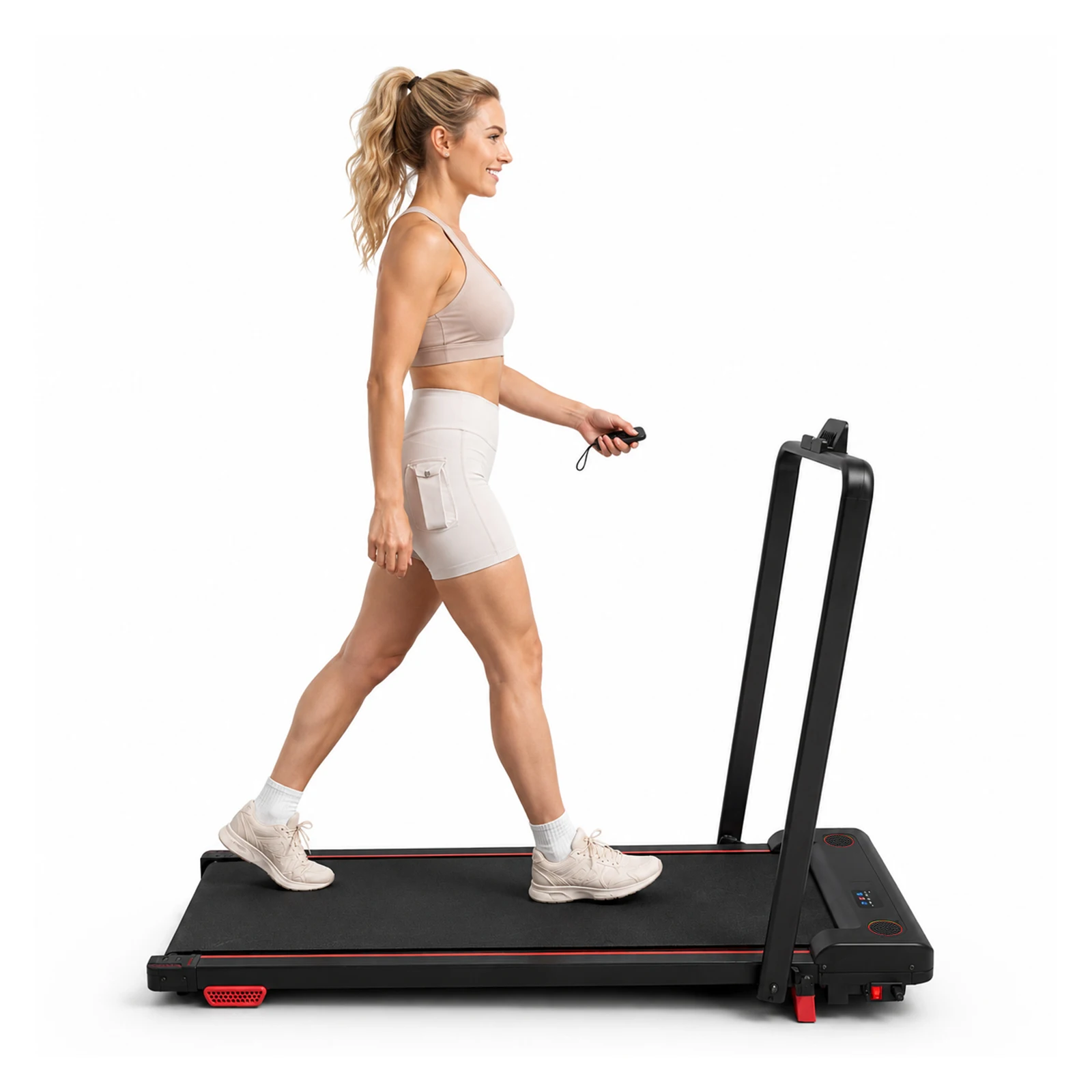 Multi-function Speed Adjustable Foldable Portable Walking Pad Electric Treadmill LED Display Home Gym Use