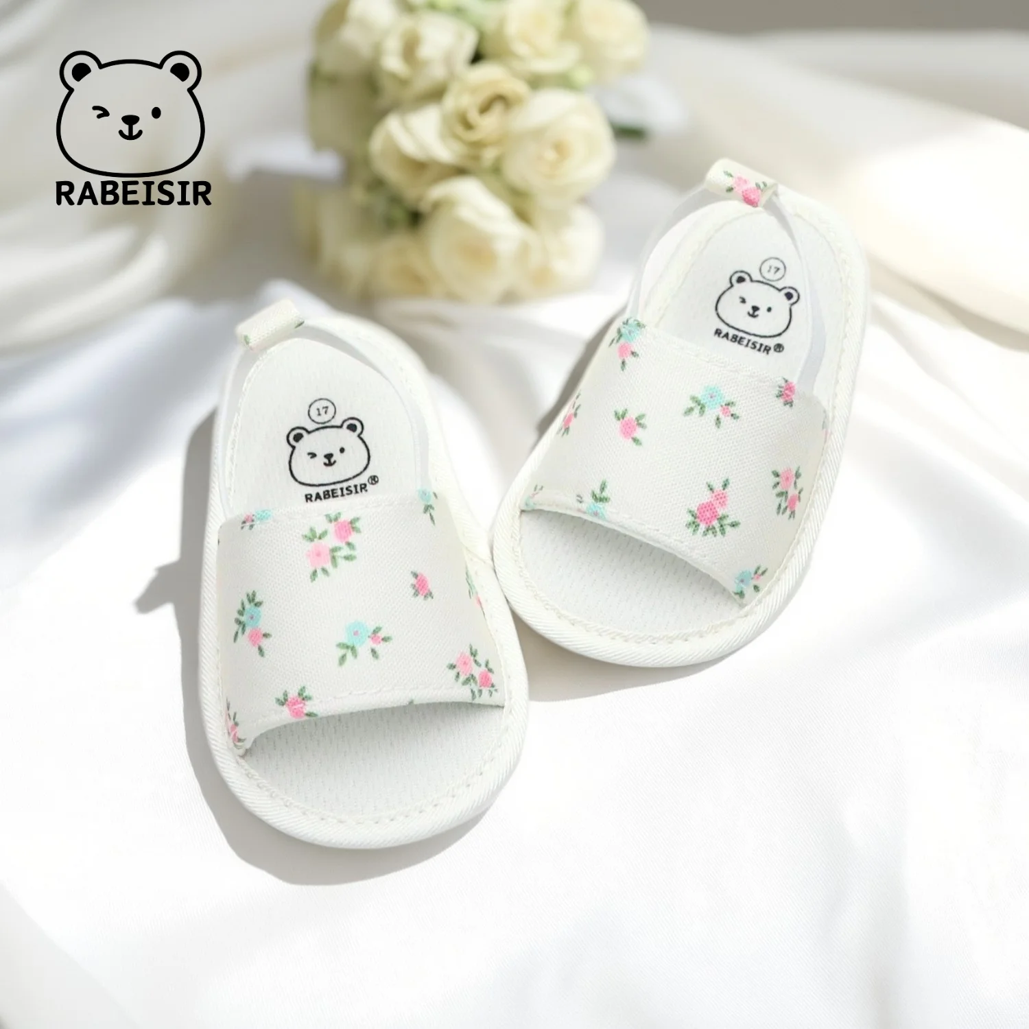 

Весенне-летние сандалии для маленьких девочек 0-1 года, обувь для малышей, сандалии с открытым носком, нескользящая тканевая подошва