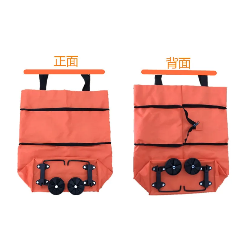 Factory wholesale portable shopping tug bags Spot wholesale shopping bags Household folding handcart shopping cart Wheeled bags