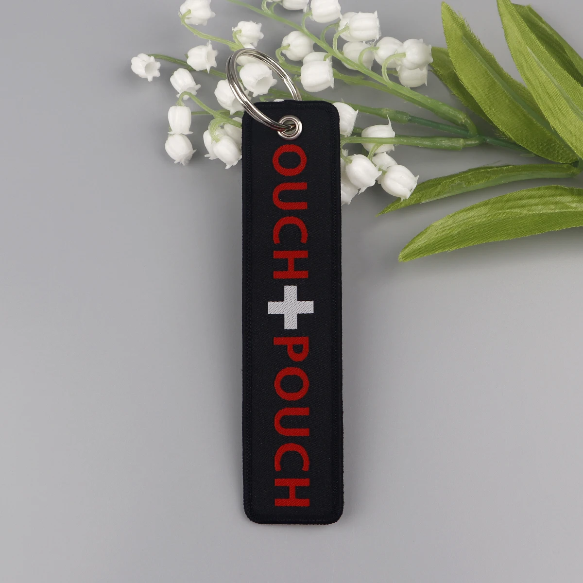 Quote Serises Embroidered Key Cool Quotation Men KeyTas Keychain for Car Motorcycles Keyring Holder Jewelry Accessories Gift 1pc