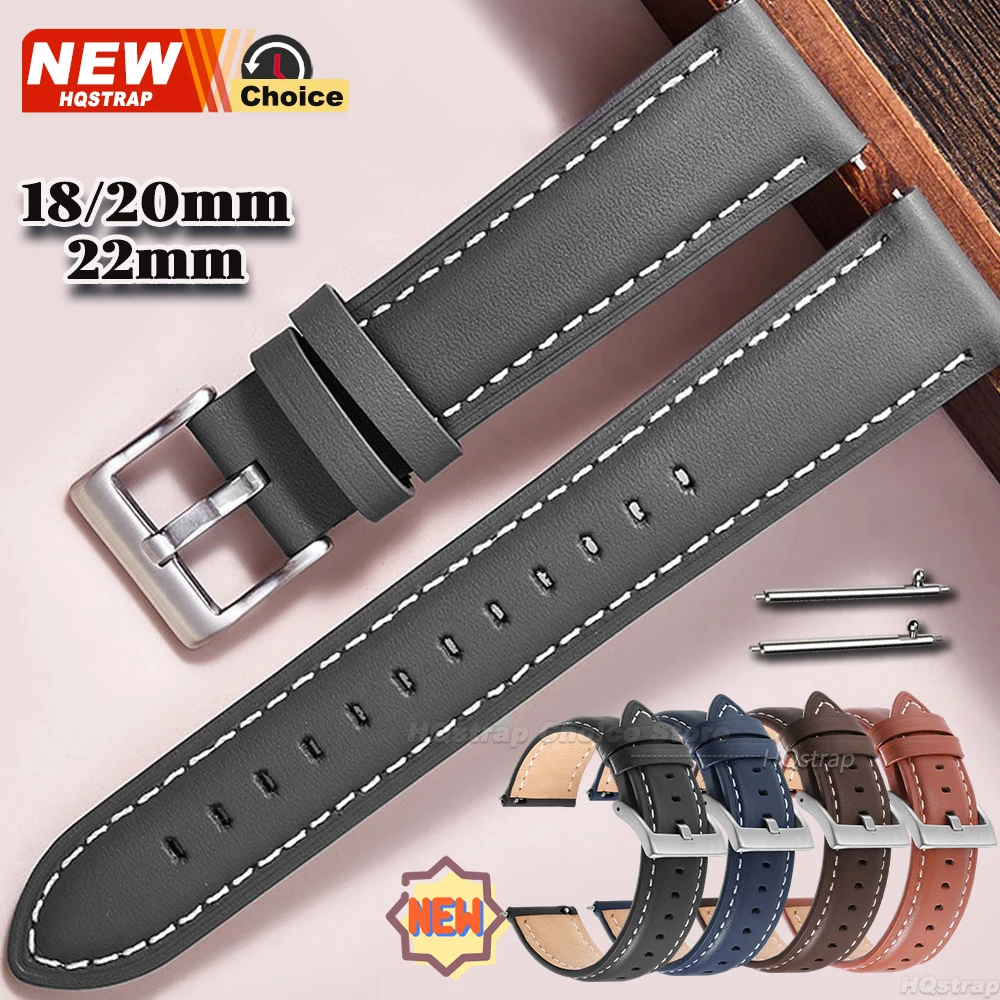 22 mm bis 20 mm Slim-Style-Armband, 18/20/22 mm Smartwatch-Armband aus Kalbsleder für Samsung, Gürtel für Huawei Watch, Armband für Damen