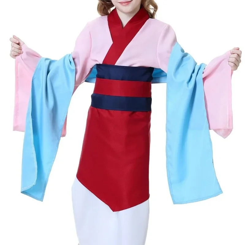 Anime Hua Mulan Cosplay Women Hero Children Hanfu Chinese Traditional Dress Dramas Costume New Year Role Play Outfit Girls