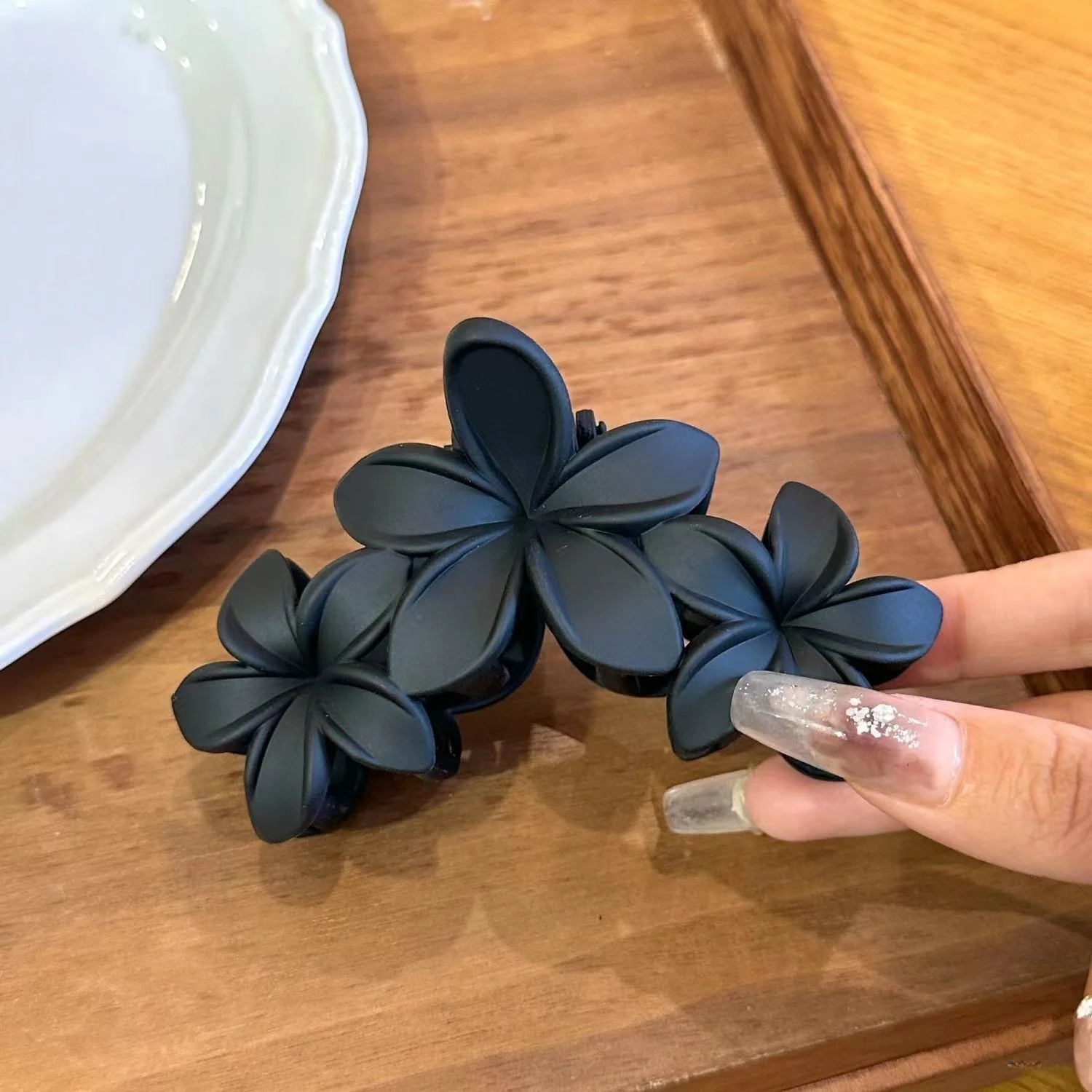 

Versatile Matte Flower ark Hair Clip Women's Hair Accories Hair ips Hair Ba Sweet Sle Cross-Border New Model
