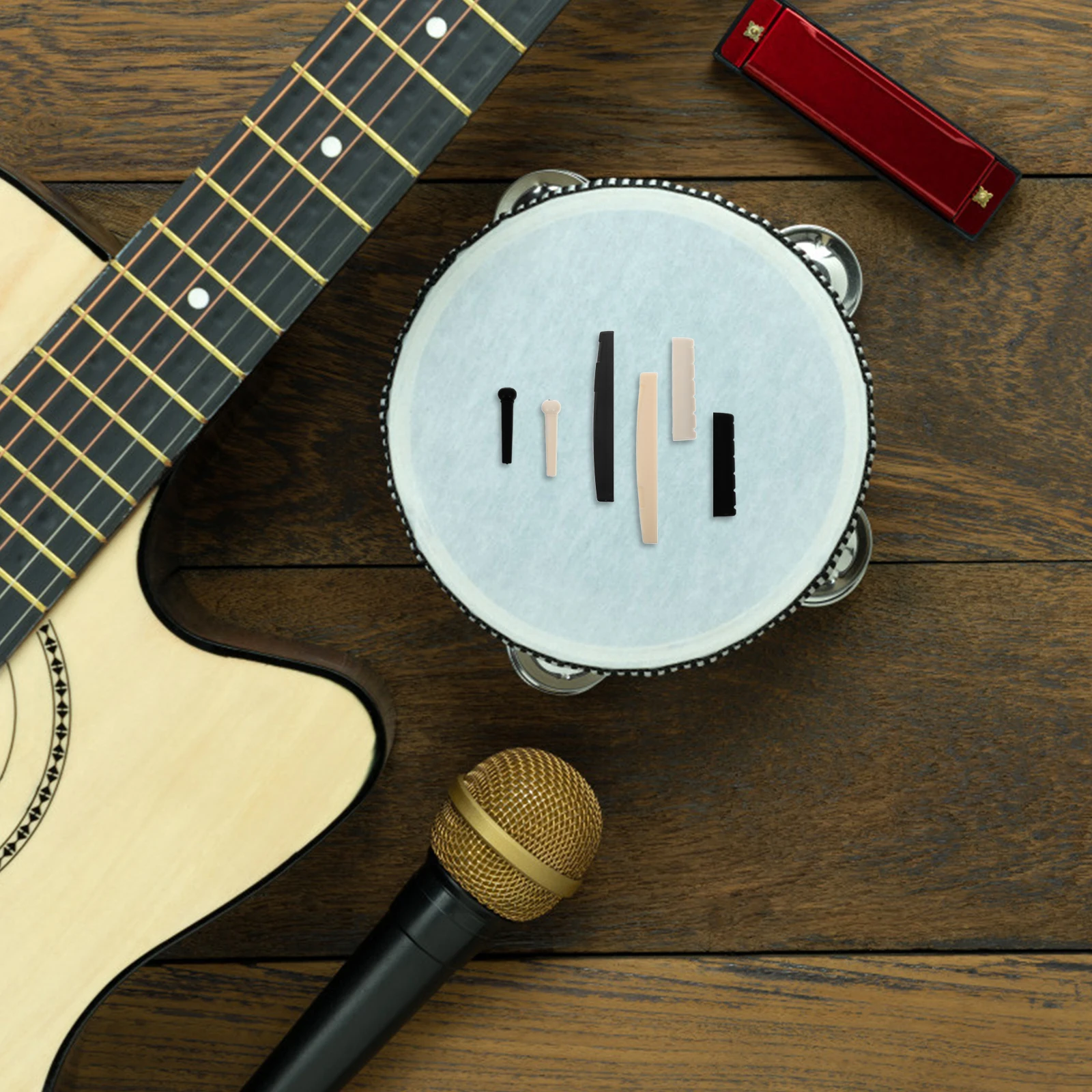

Guitar Accessory Set Acoustic Bridge Nut Replacement String Change Plastic Pin Puller for Guitars
