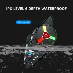 Y70 Motorradbluetooth -Helm v5.3 RGB Bunte Lichter Ipx6 Dipagua Set -Set -Anschluss 2 Telefone gleichzeitig gleichzeitig Hauptverkaufs -GPS -Helm - №9