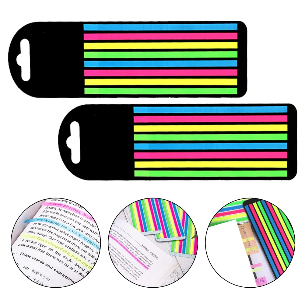 2pcs Sticker Sentence Strips Highlighter Reading Guide Bookmarks Accessories Transparent Colorful Practical Gifts