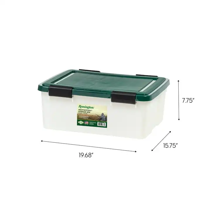 30 Qt. Plastic Storage Bins with Sealed Lids, Clear Gasket Box, Airtight Containers 6Pk